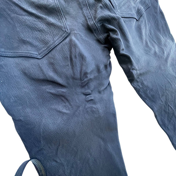 Frame Atelier Le Skinny De Jeanne Leather Pant in Washed Black - Size 26 - Picture 7 of 15